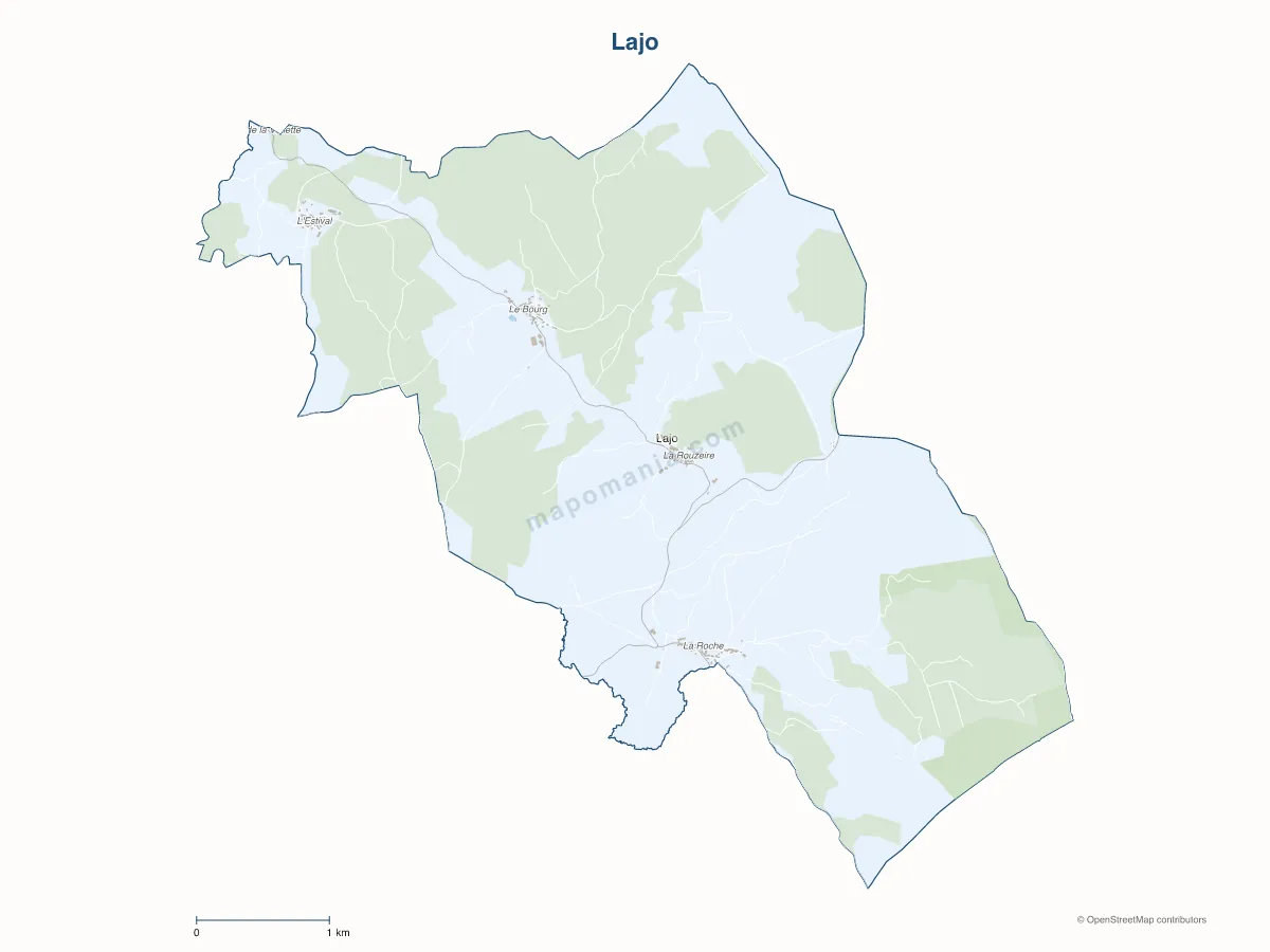 Carte de Lajo à personnaliser