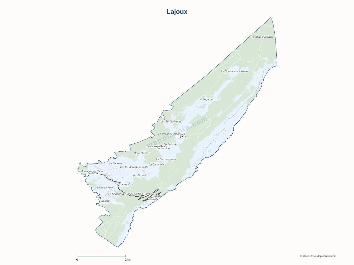 Carte de Lajoux à personnaliser