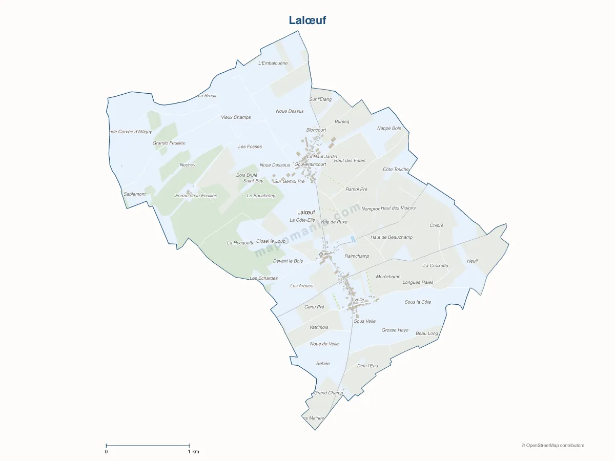Carte de Lalœuf à personnaliser