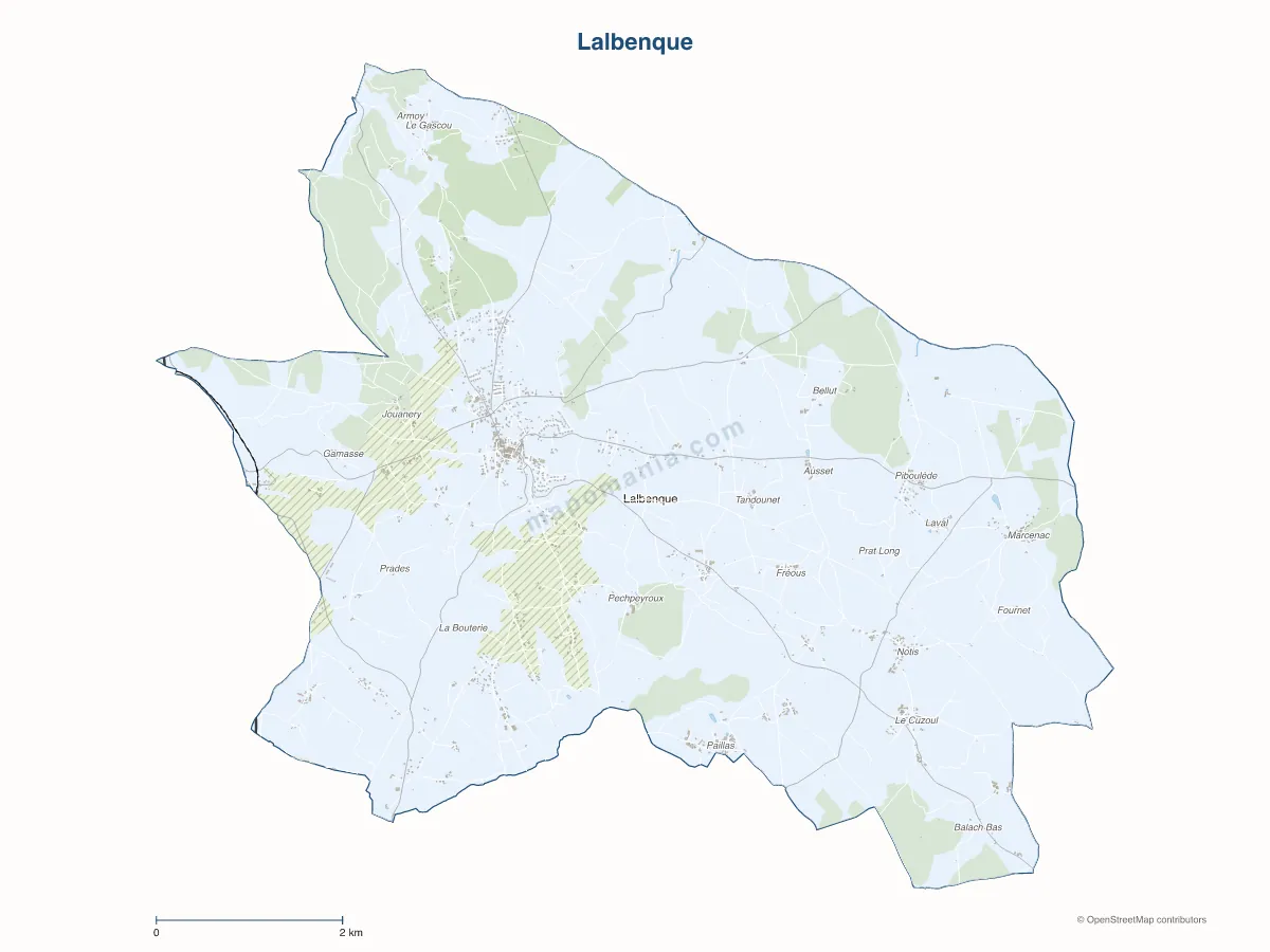 Carte de Lalbenque à personnaliser