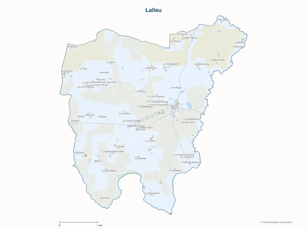 Carte de Lalleu à personnaliser