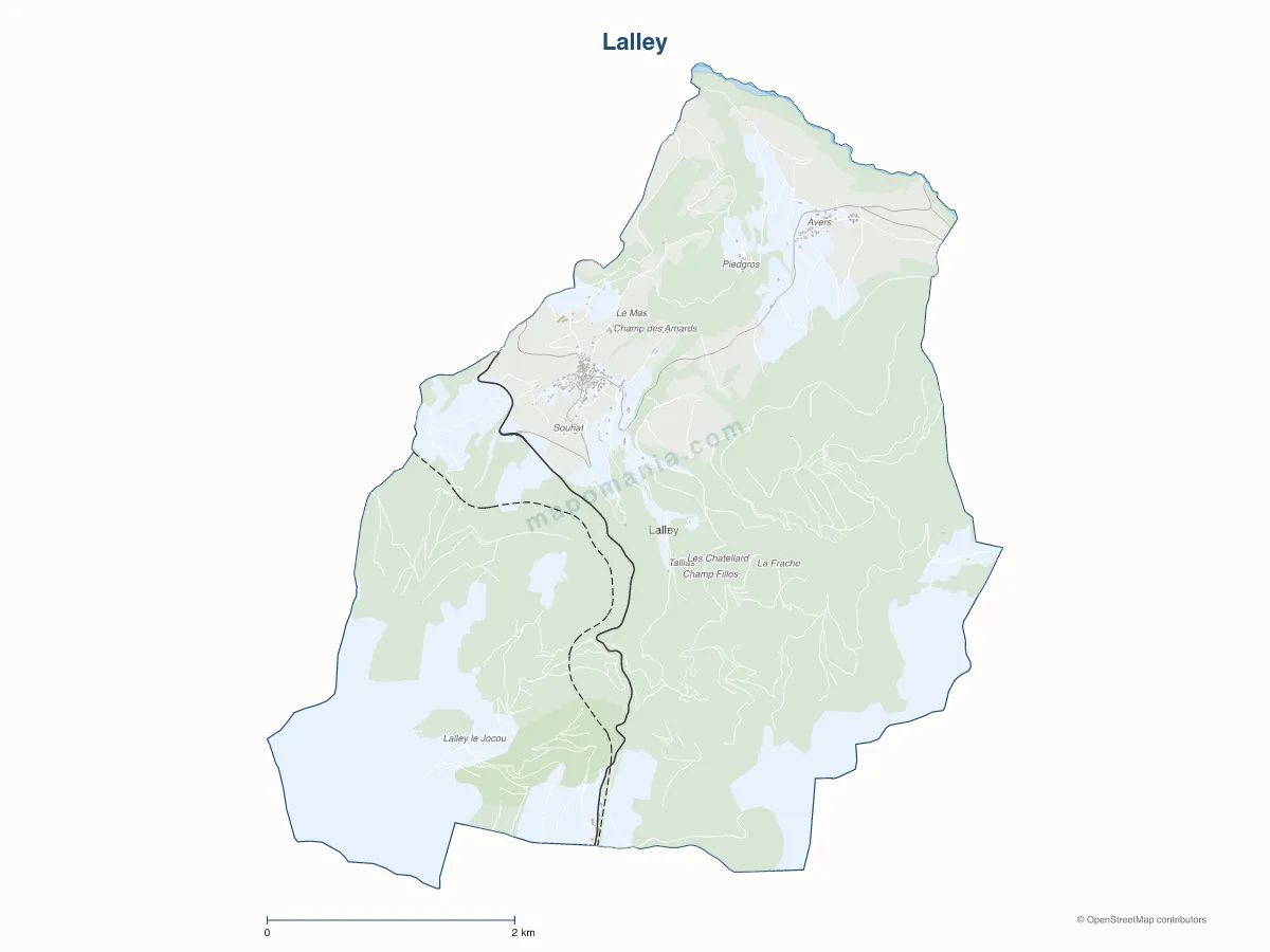 Carte de Lalley à personnaliser