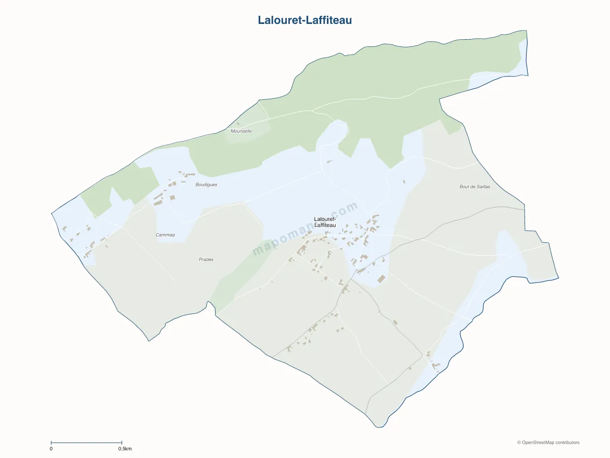 Carte de Lalouret-Laffiteau à personnaliser