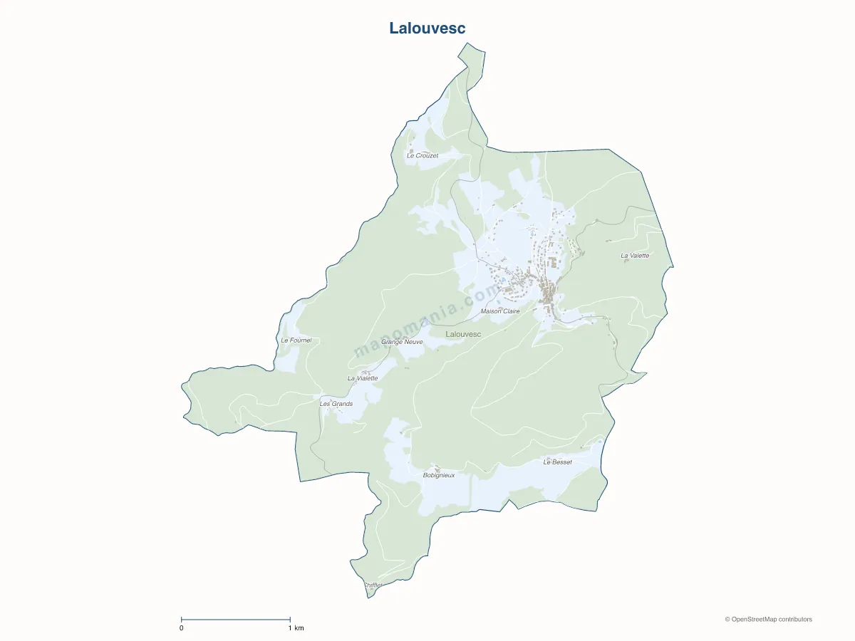 Carte de Lalouvesc à personnaliser
