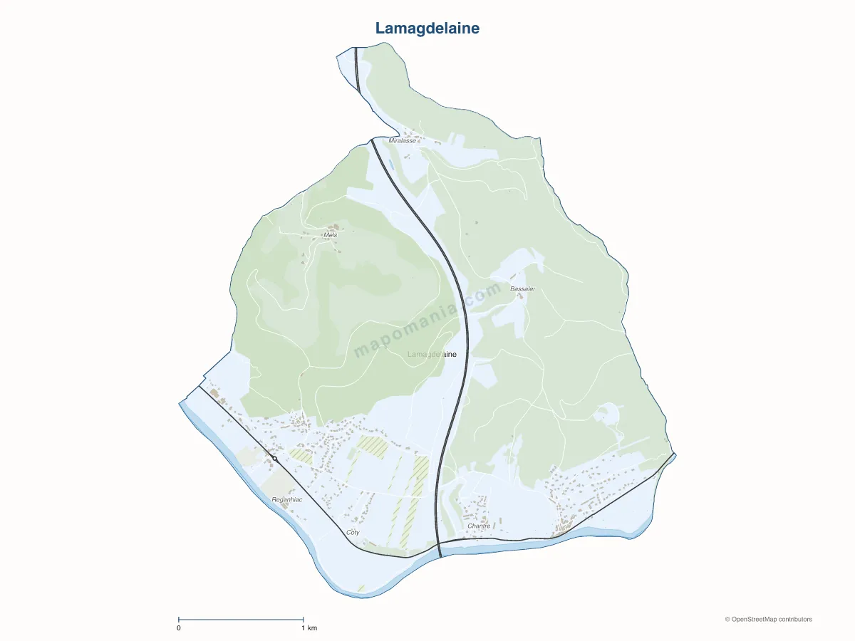 Carte de Lamagdelaine à personnaliser