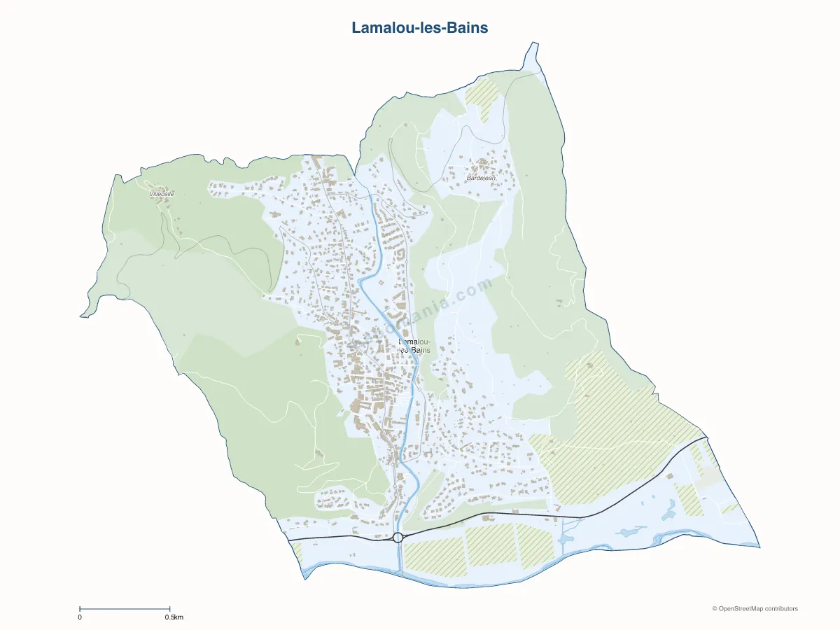 Carte de Lamalou-les-Bains à personnaliser