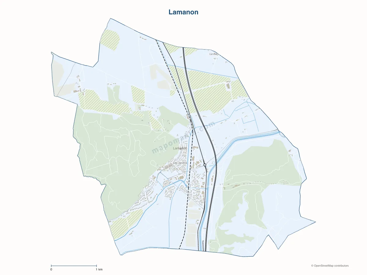 Carte de Lamanon à personnaliser