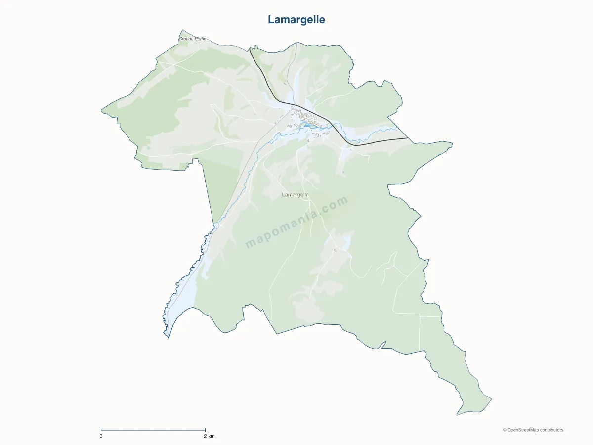 Carte de Lamargelle à personnaliser