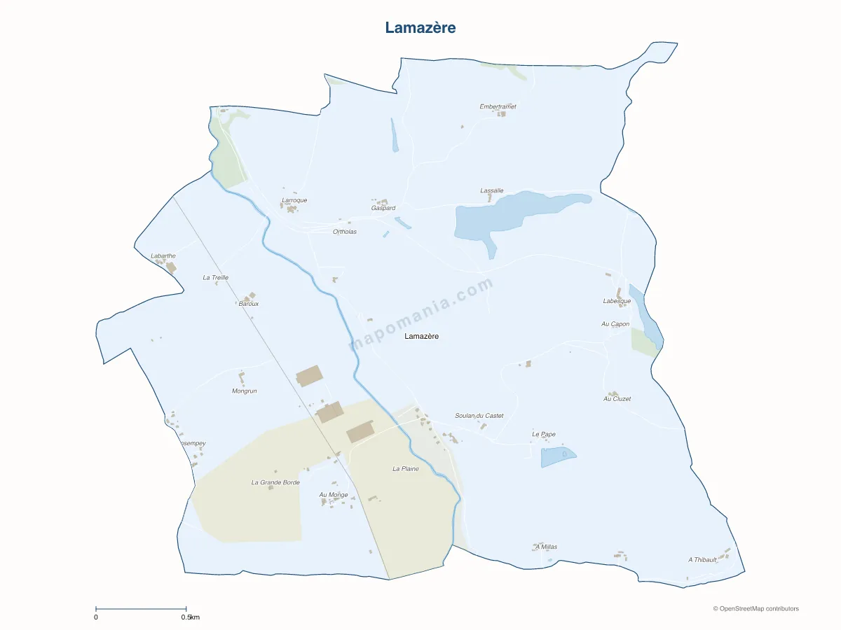 Carte de Lamazère à personnaliser