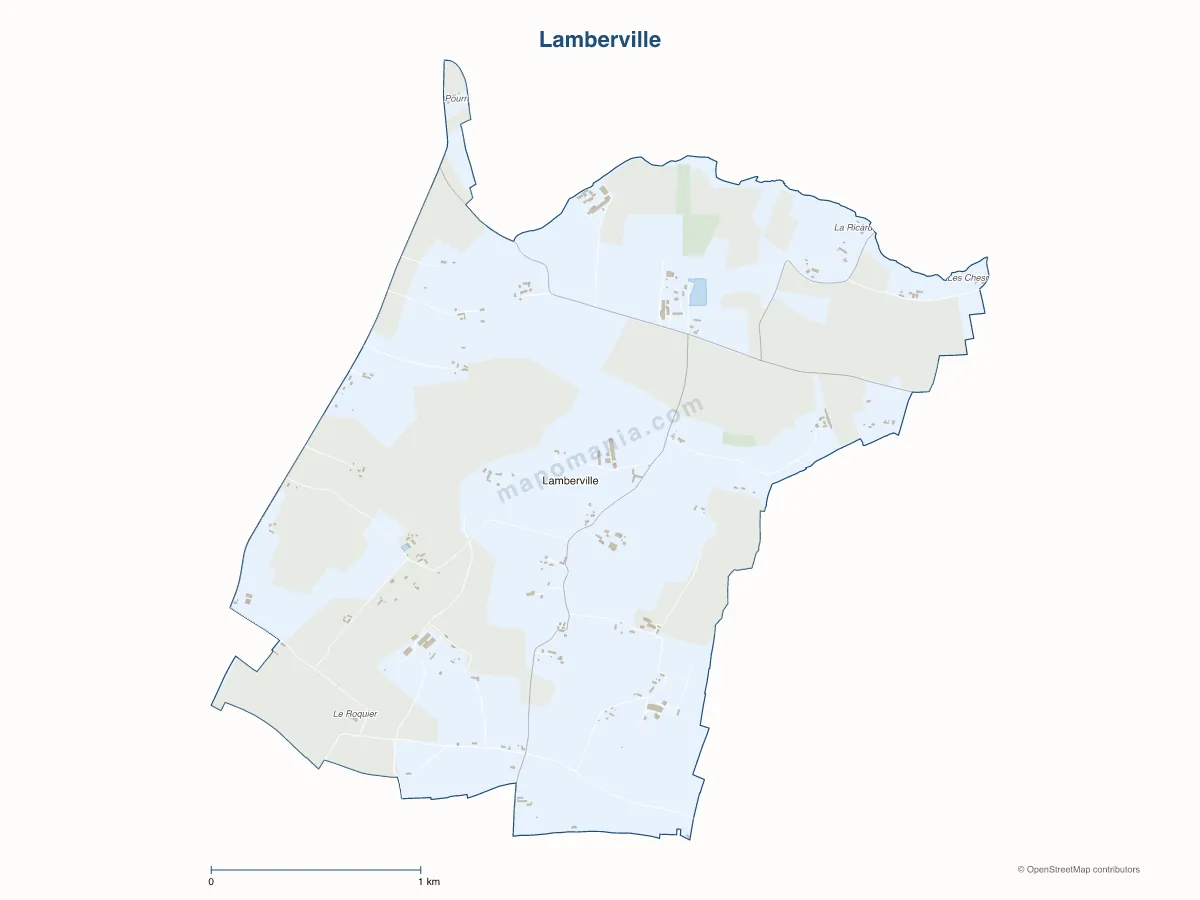 Carte de Lamberville à personnaliser