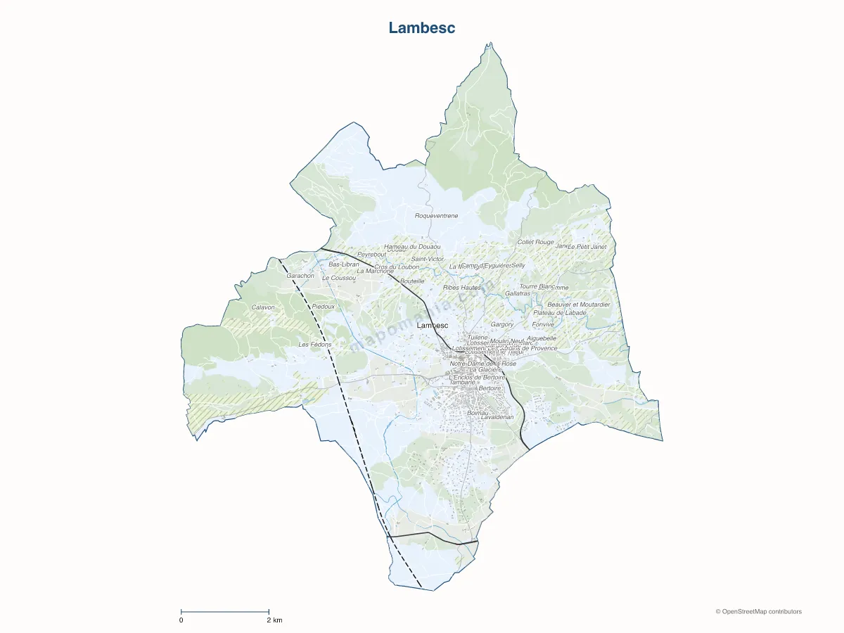 Carte de Lambesc à personnaliser