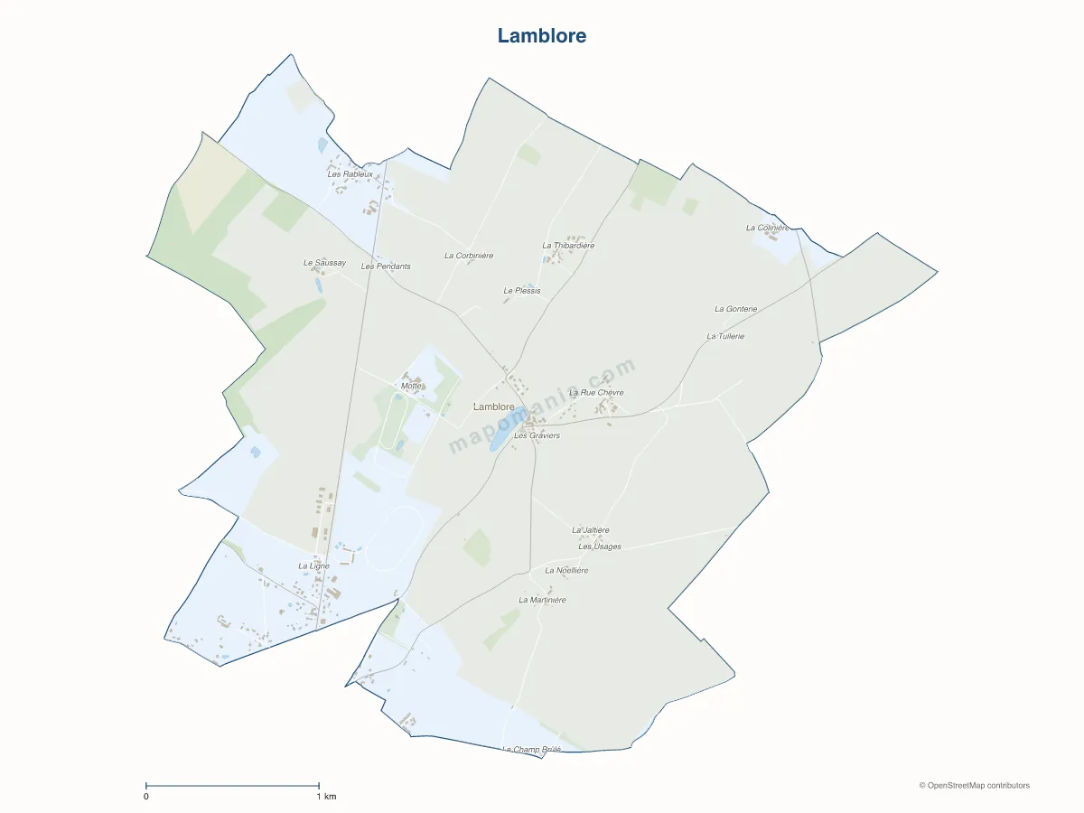 Carte de Lamblore à personnaliser