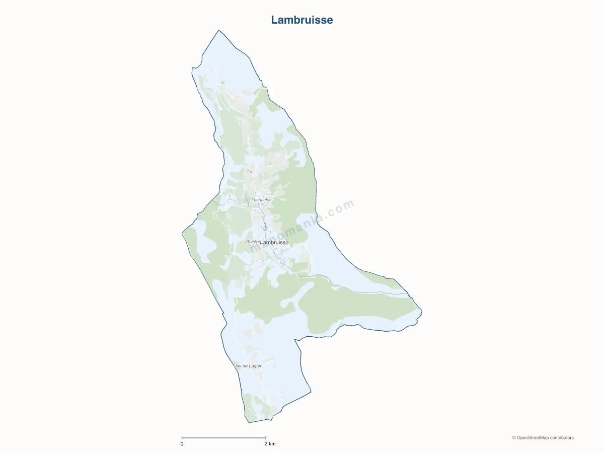 Carte de Lambruisse à personnaliser