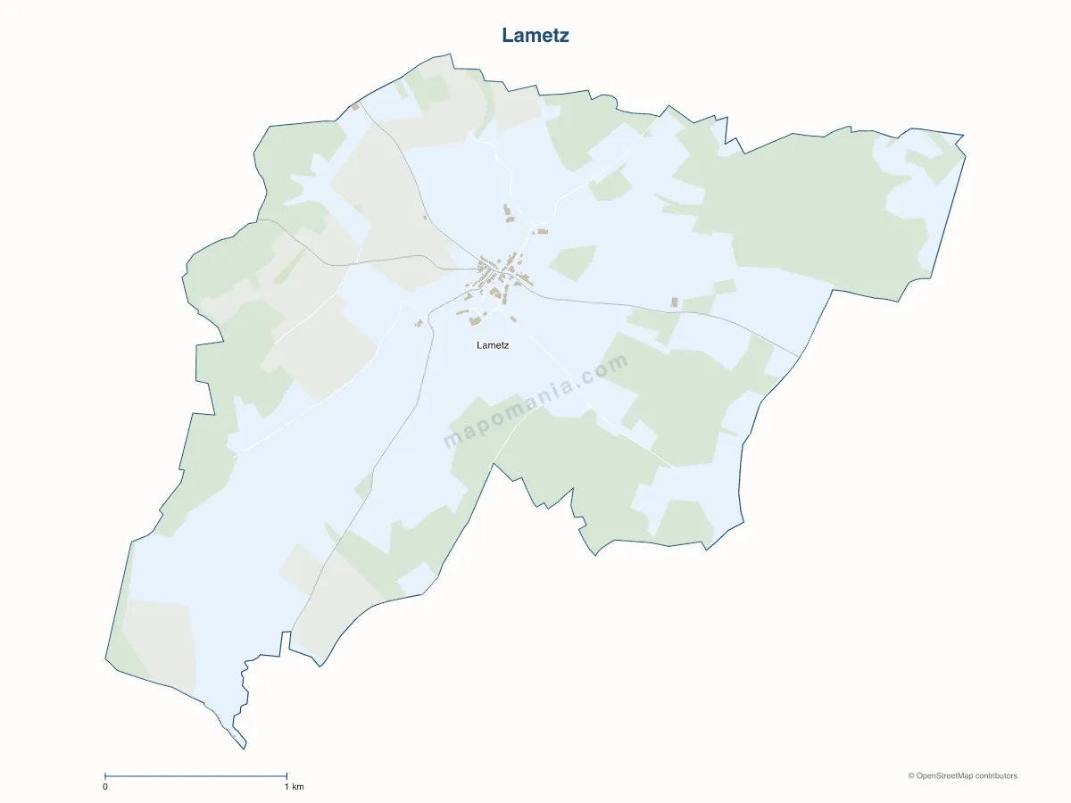 Carte de Lametz à personnaliser