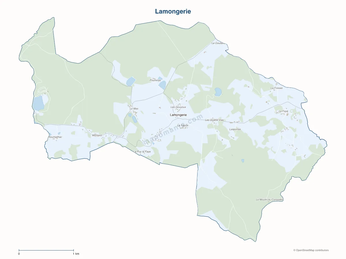 Carte de Lamongerie à personnaliser