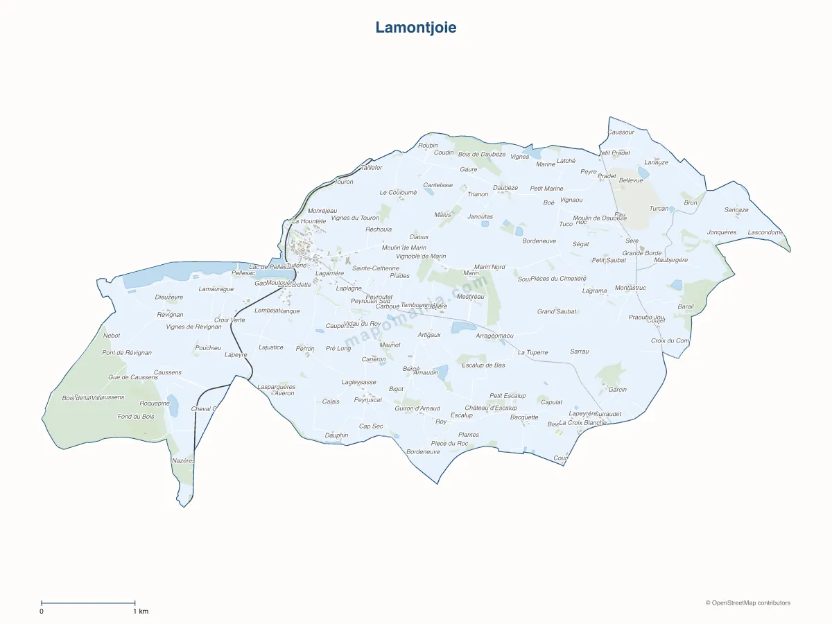 Carte de Lamontjoie à personnaliser