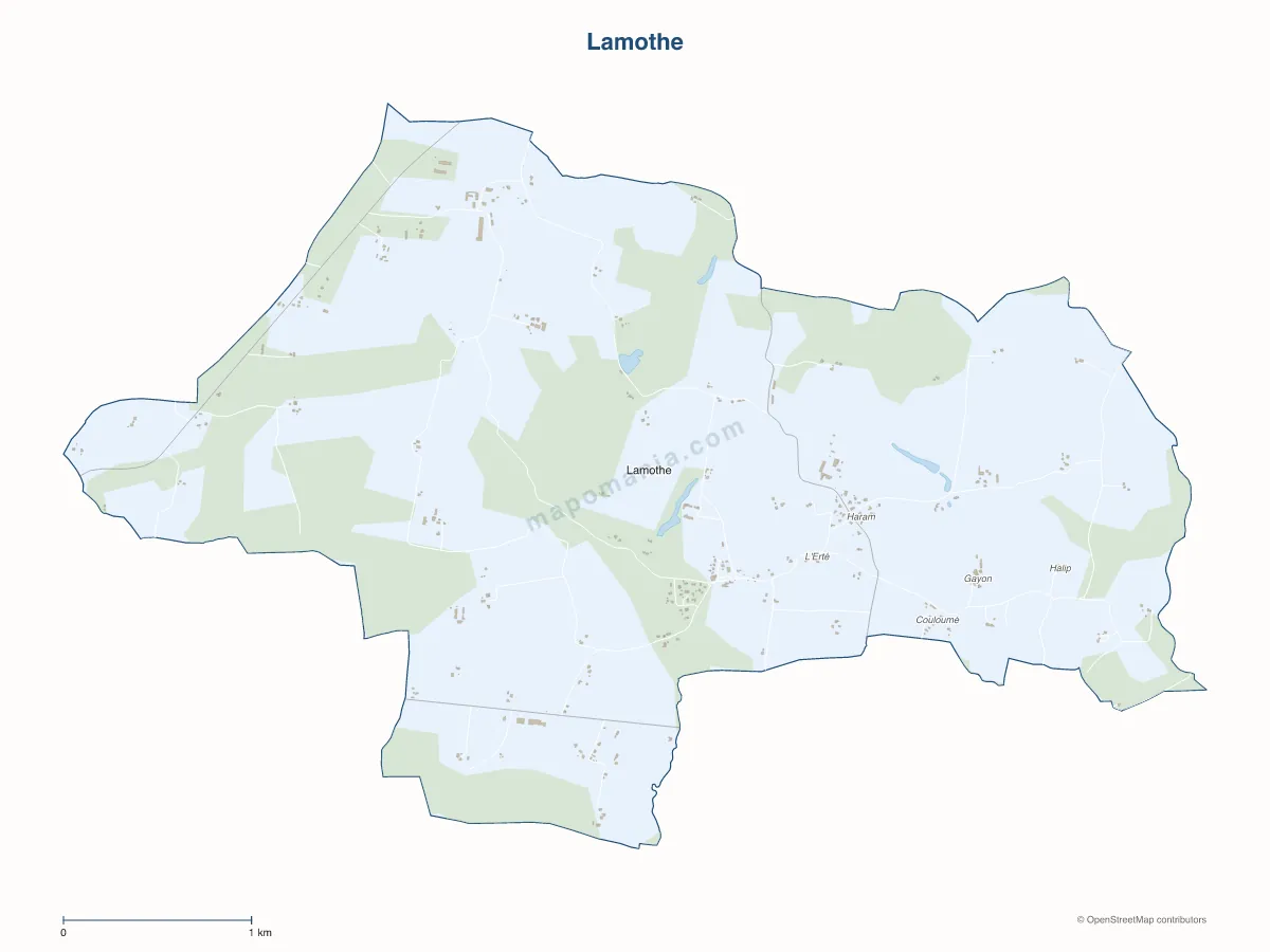 Carte de Lamothe à personnaliser