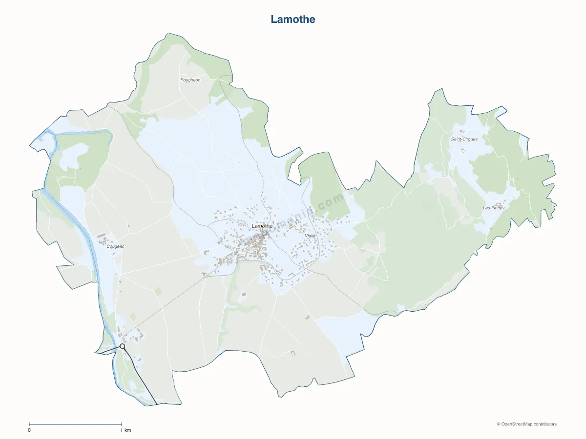 Carte de Lamothe à personnaliser