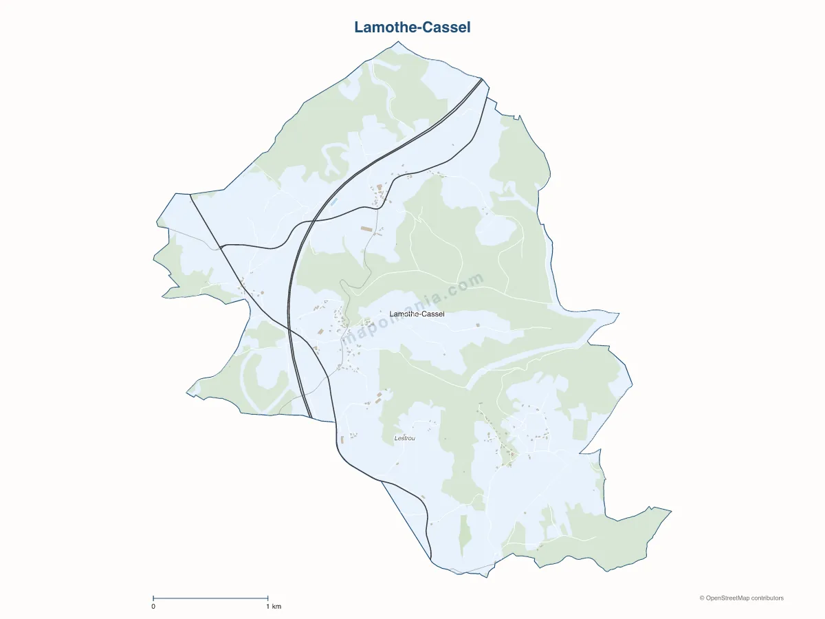 Carte de Lamothe-Cassel à personnaliser