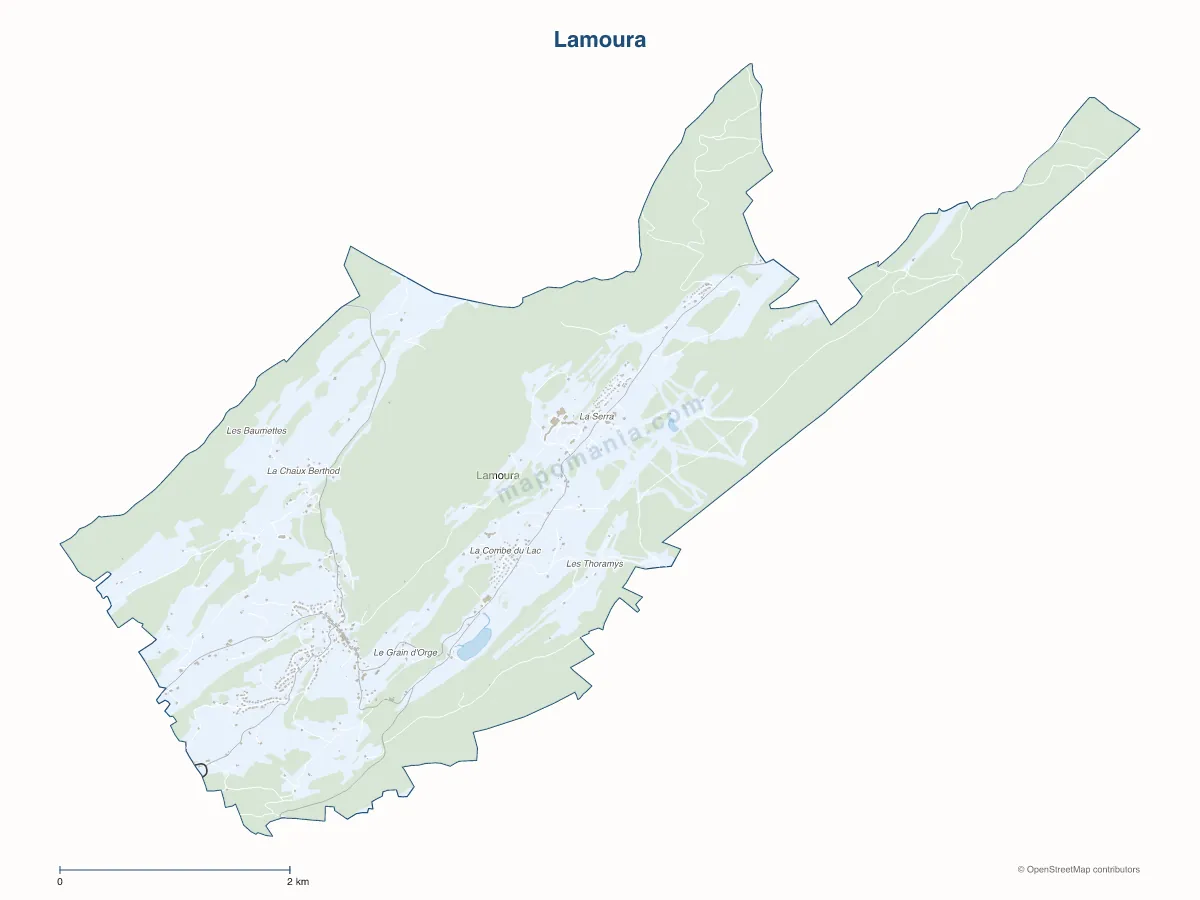 Carte de Lamoura à personnaliser