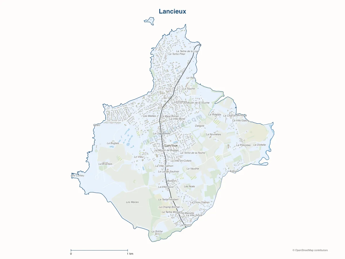 Carte de Lancieux à personnaliser