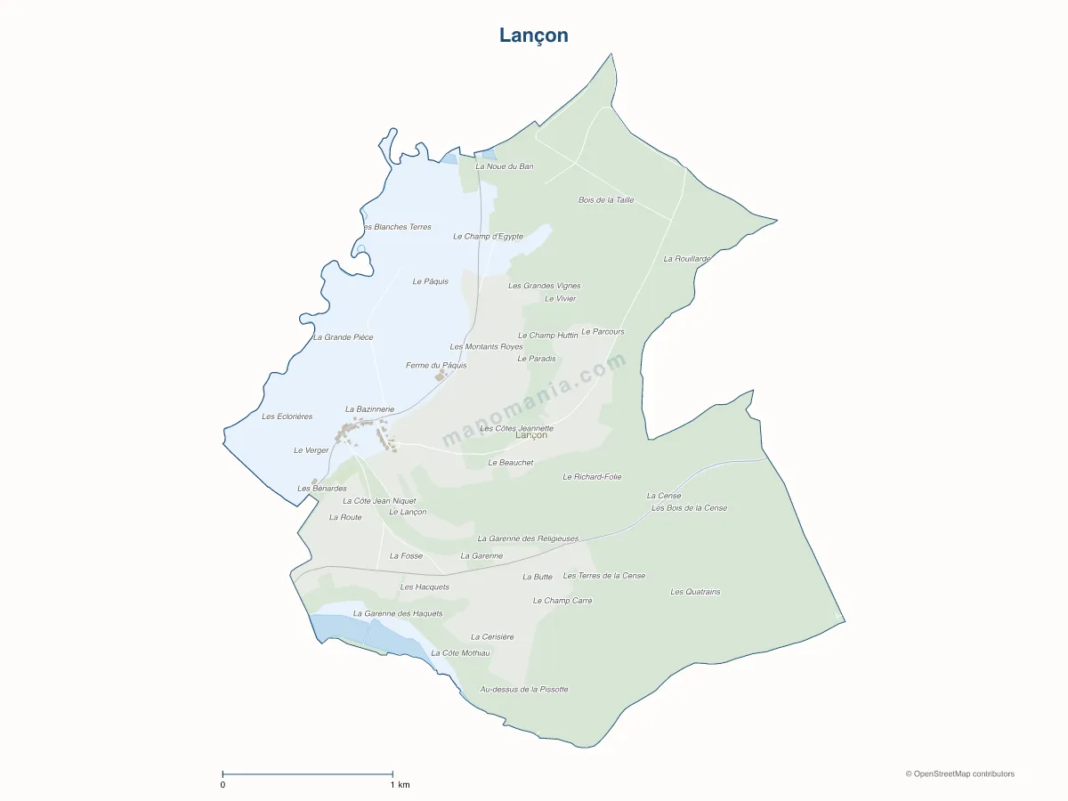 Carte de Lançon à personnaliser