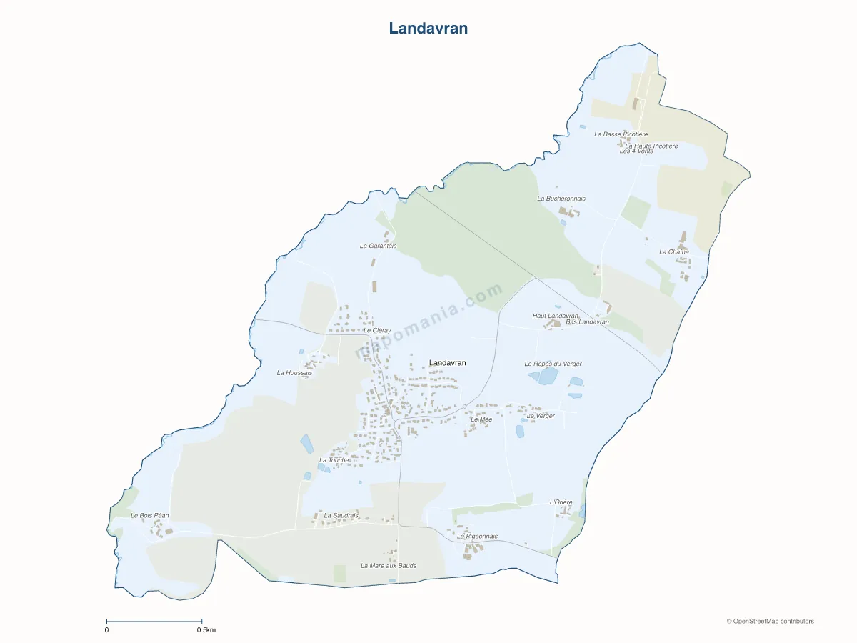 Carte de Landavran à personnaliser