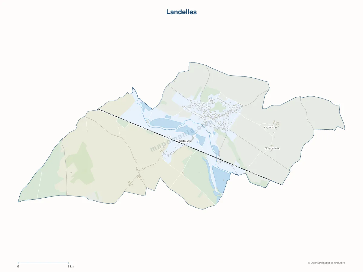 Carte de Landelles à personnaliser