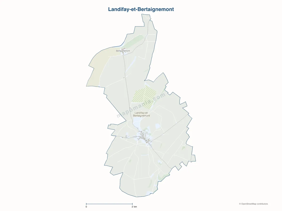 Carte de Landifay-et-Bertaignemont à personnaliser