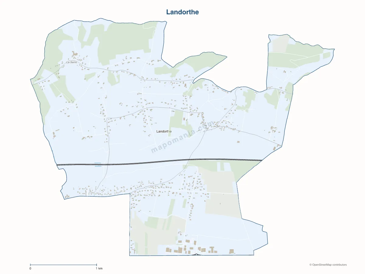 Carte de Landorthe à personnaliser