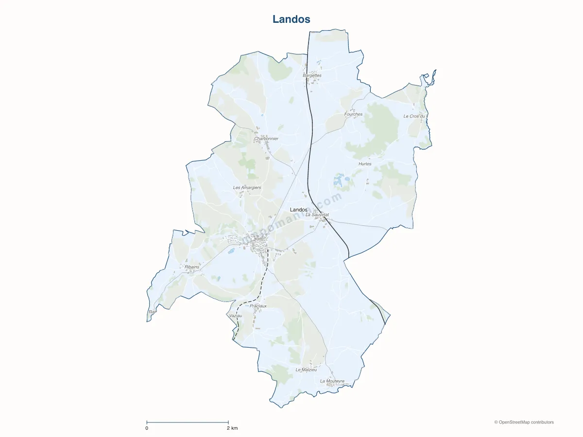 Carte de Landos à personnaliser