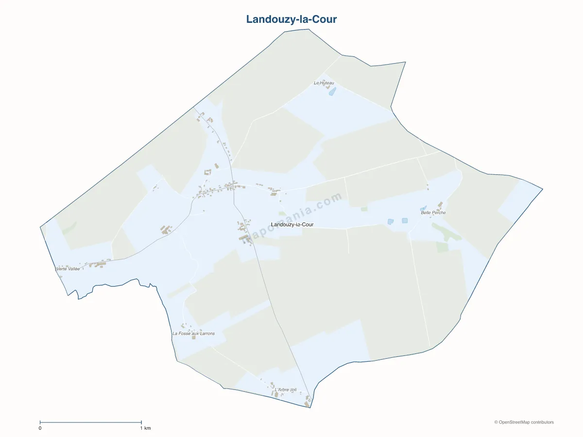 Carte de Landouzy-la-Cour à personnaliser