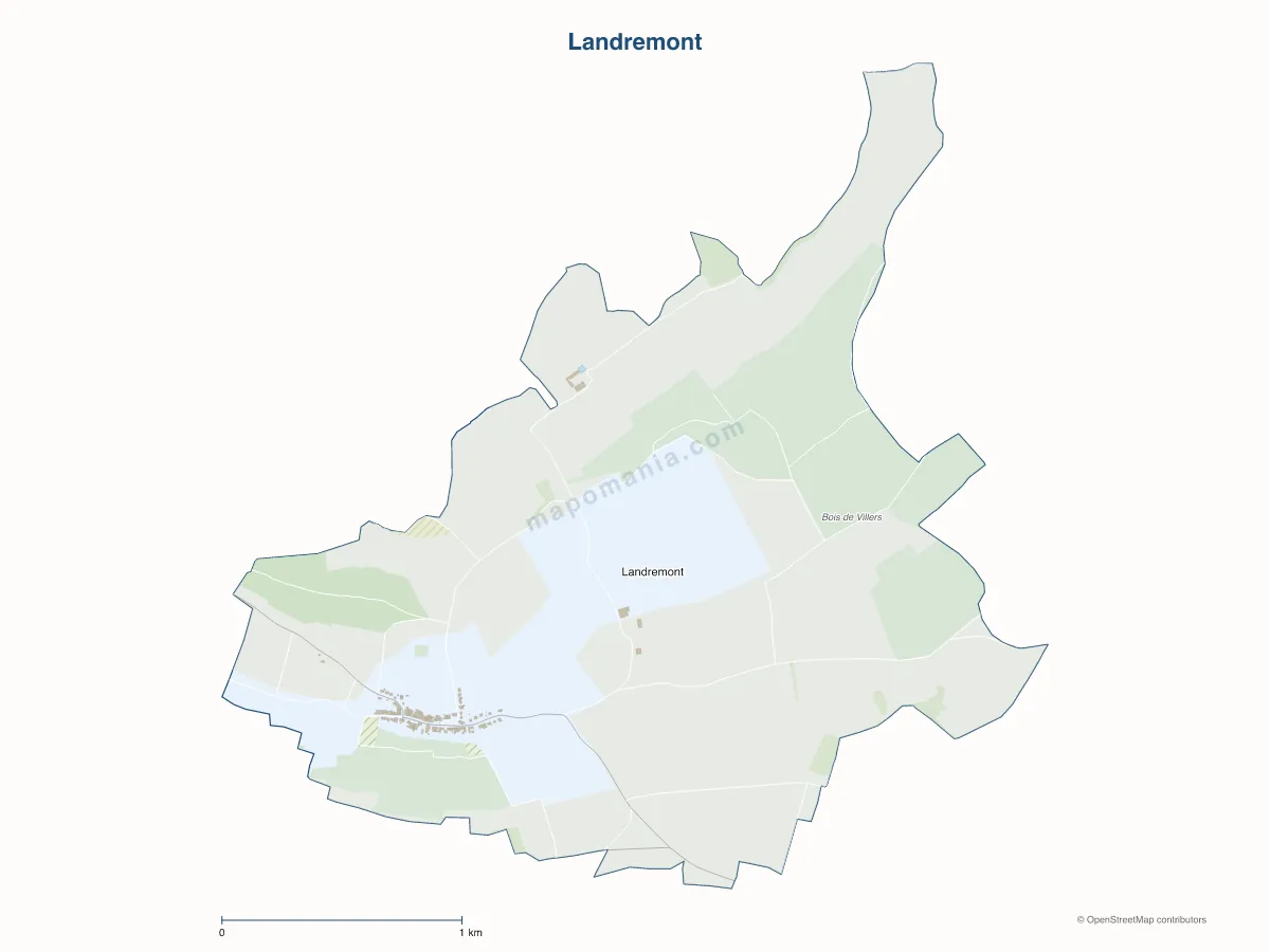 Carte de Landremont à personnaliser