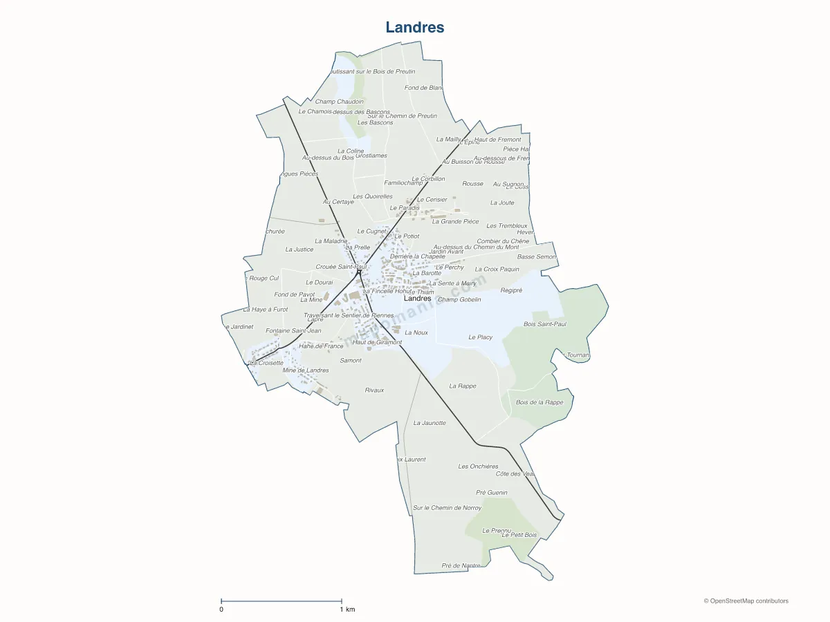 Carte de Landres à personnaliser