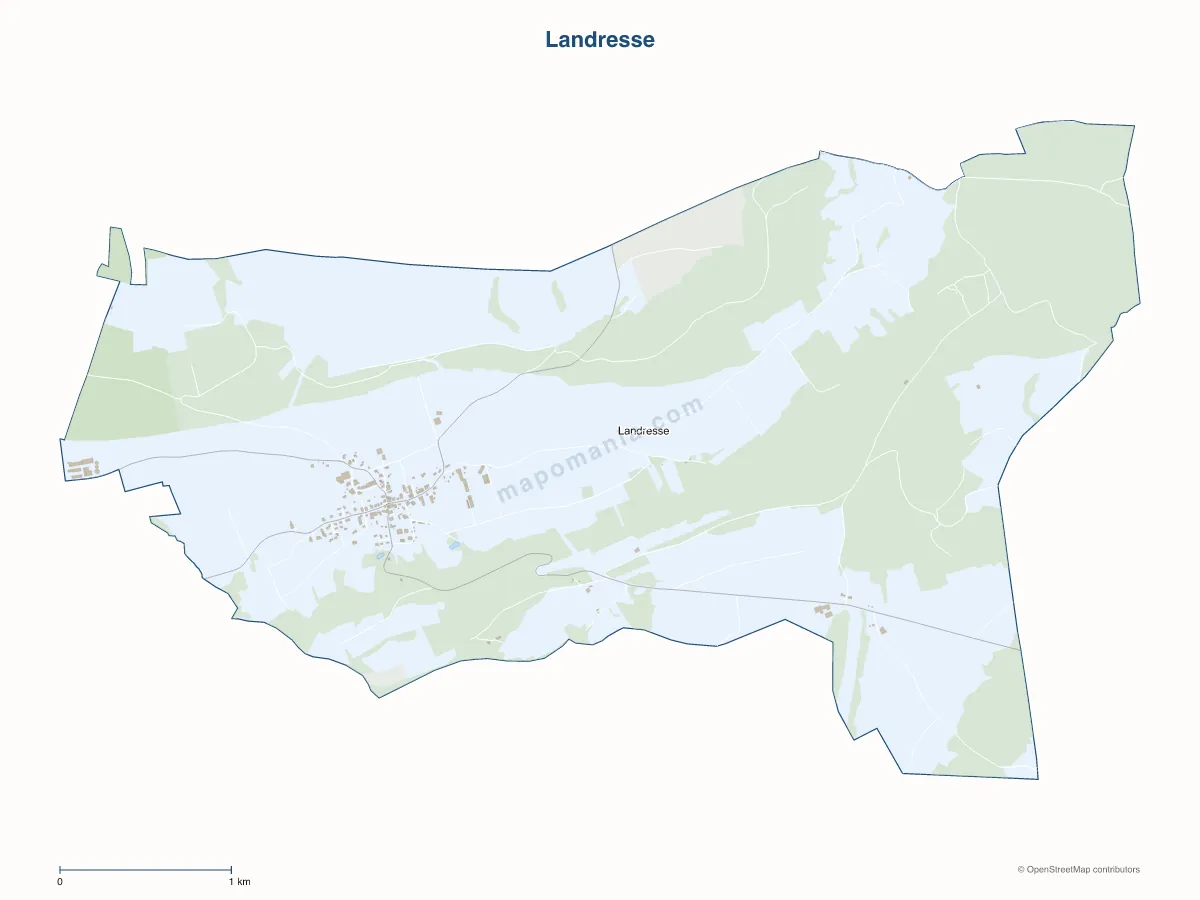Carte de Landresse à personnaliser