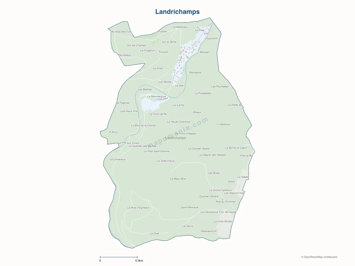 Carte de Landrichamps à personnaliser