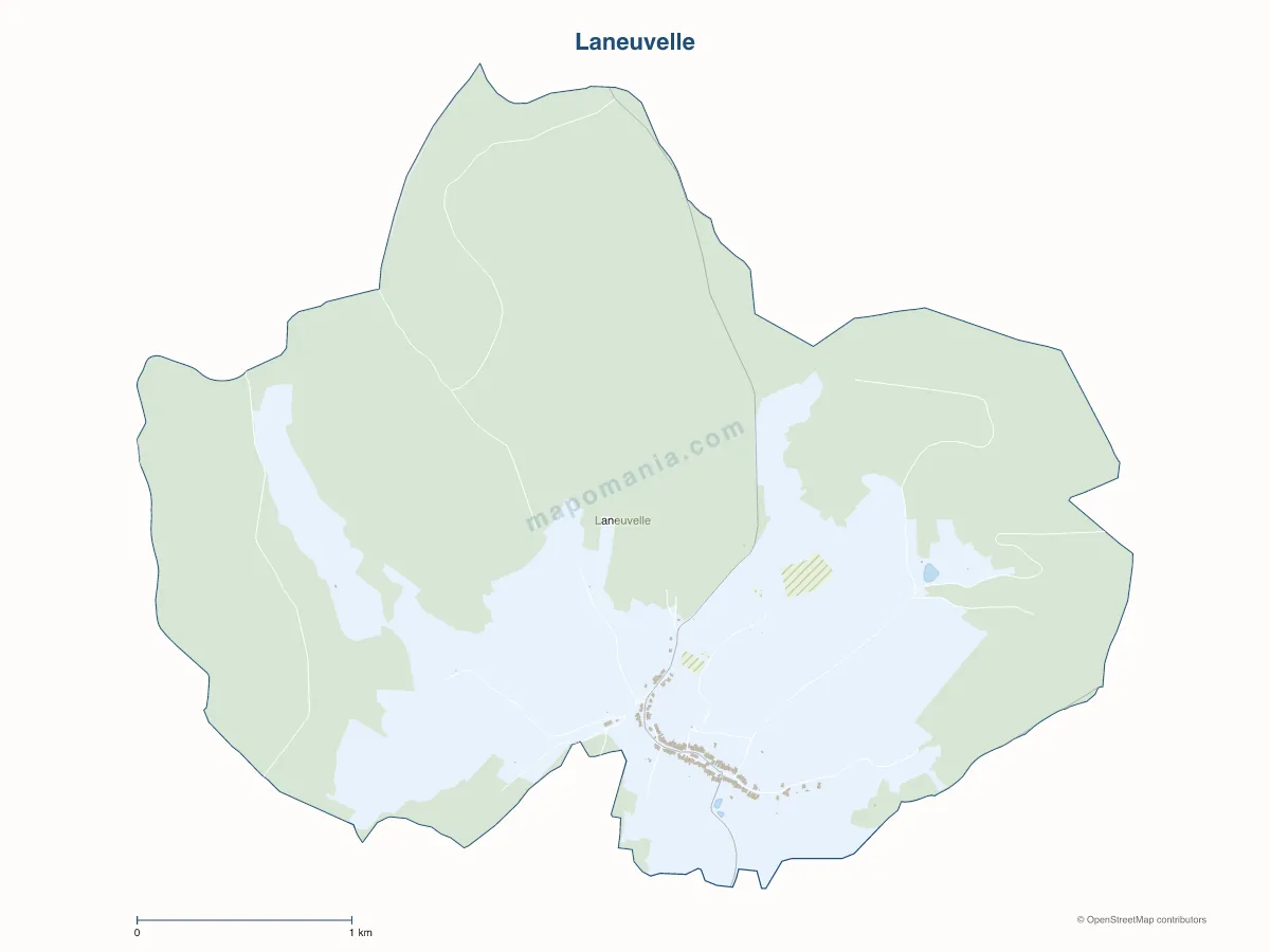 Carte de Laneuvelle à personnaliser