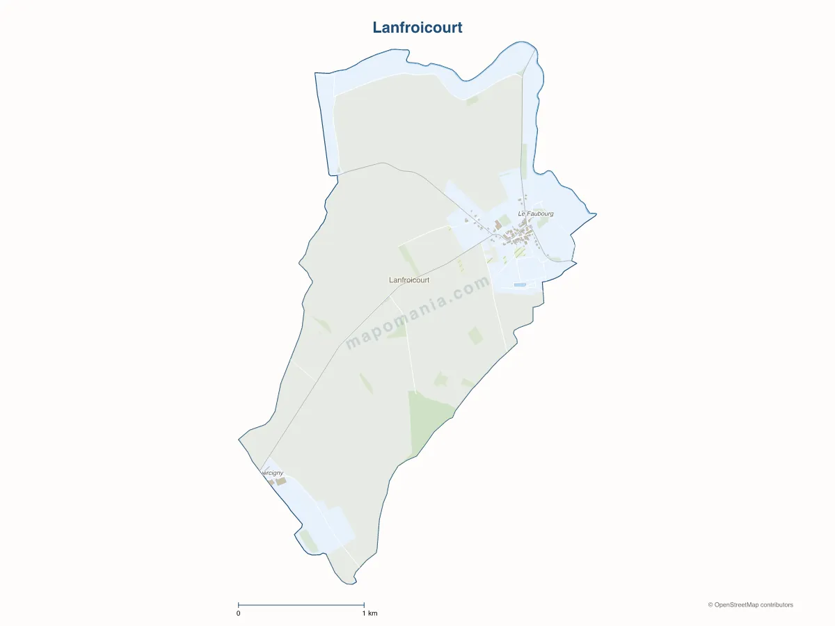Carte de Lanfroicourt à personnaliser