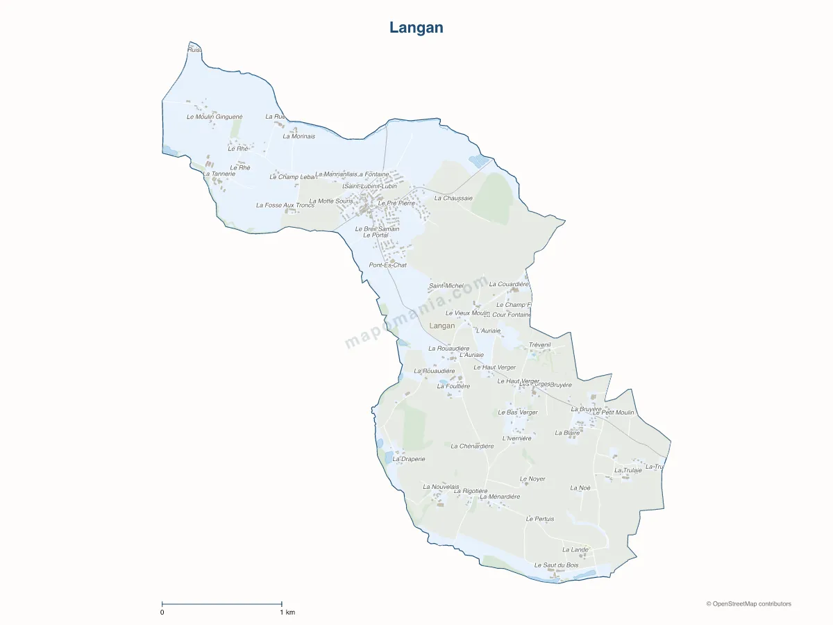Carte de Langan à personnaliser