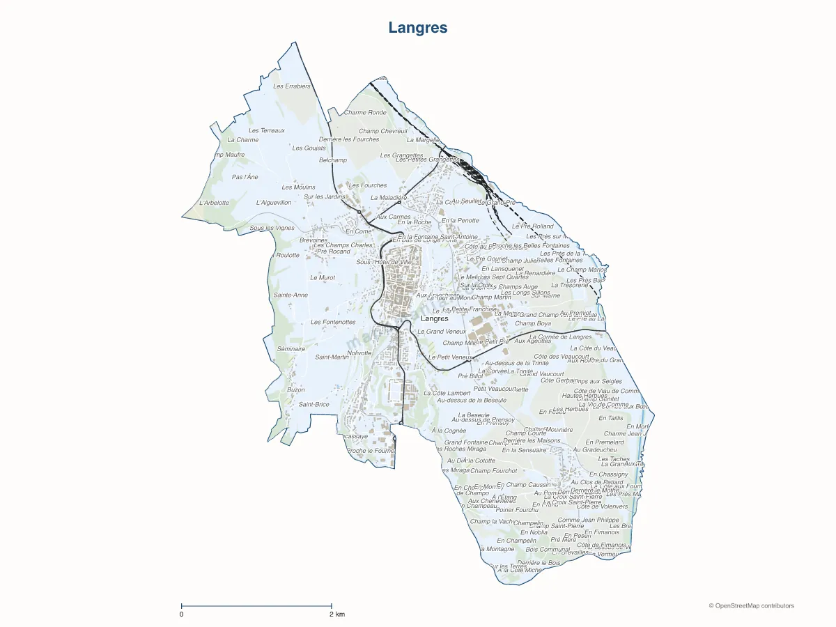 Carte de Langres à personnaliser