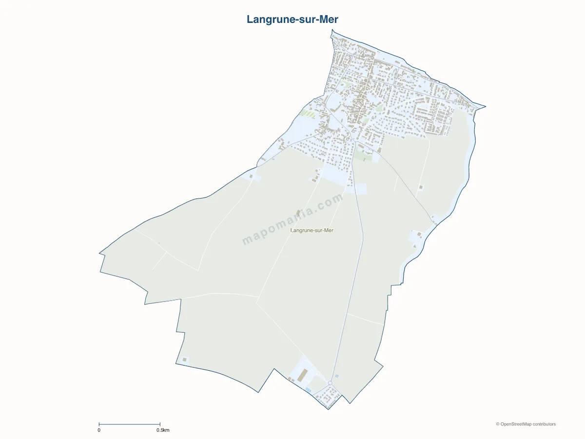 Carte de Langrune-sur-Mer à personnaliser