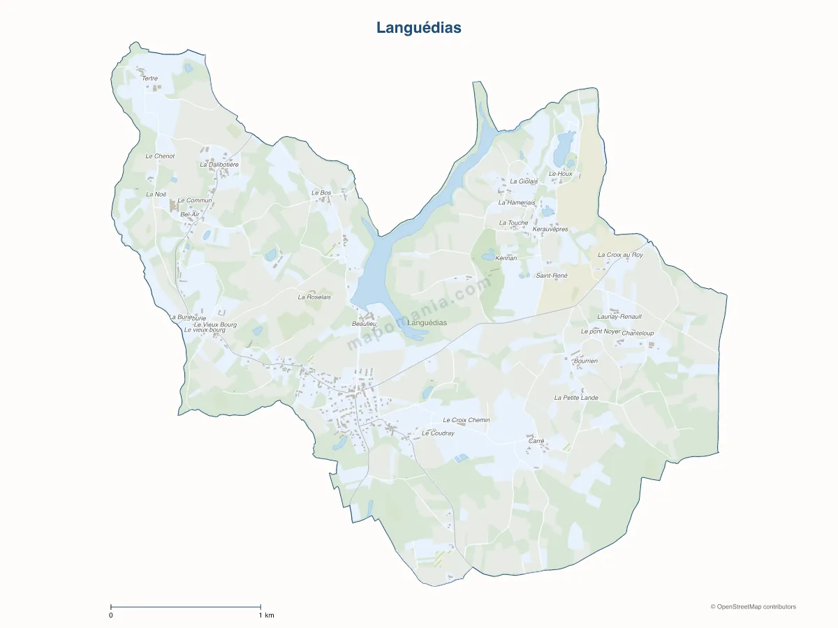 Carte de Languédias à personnaliser
