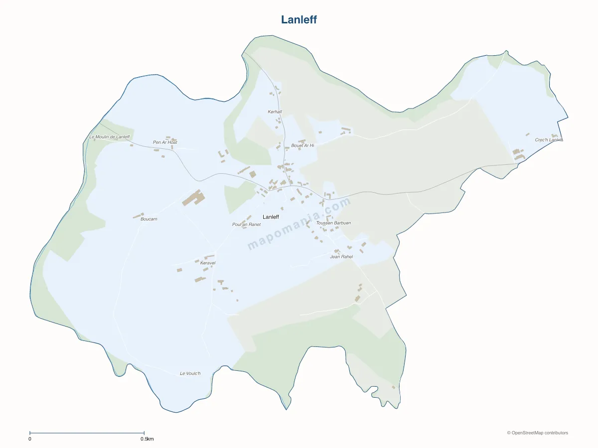 Carte de Lanleff à personnaliser