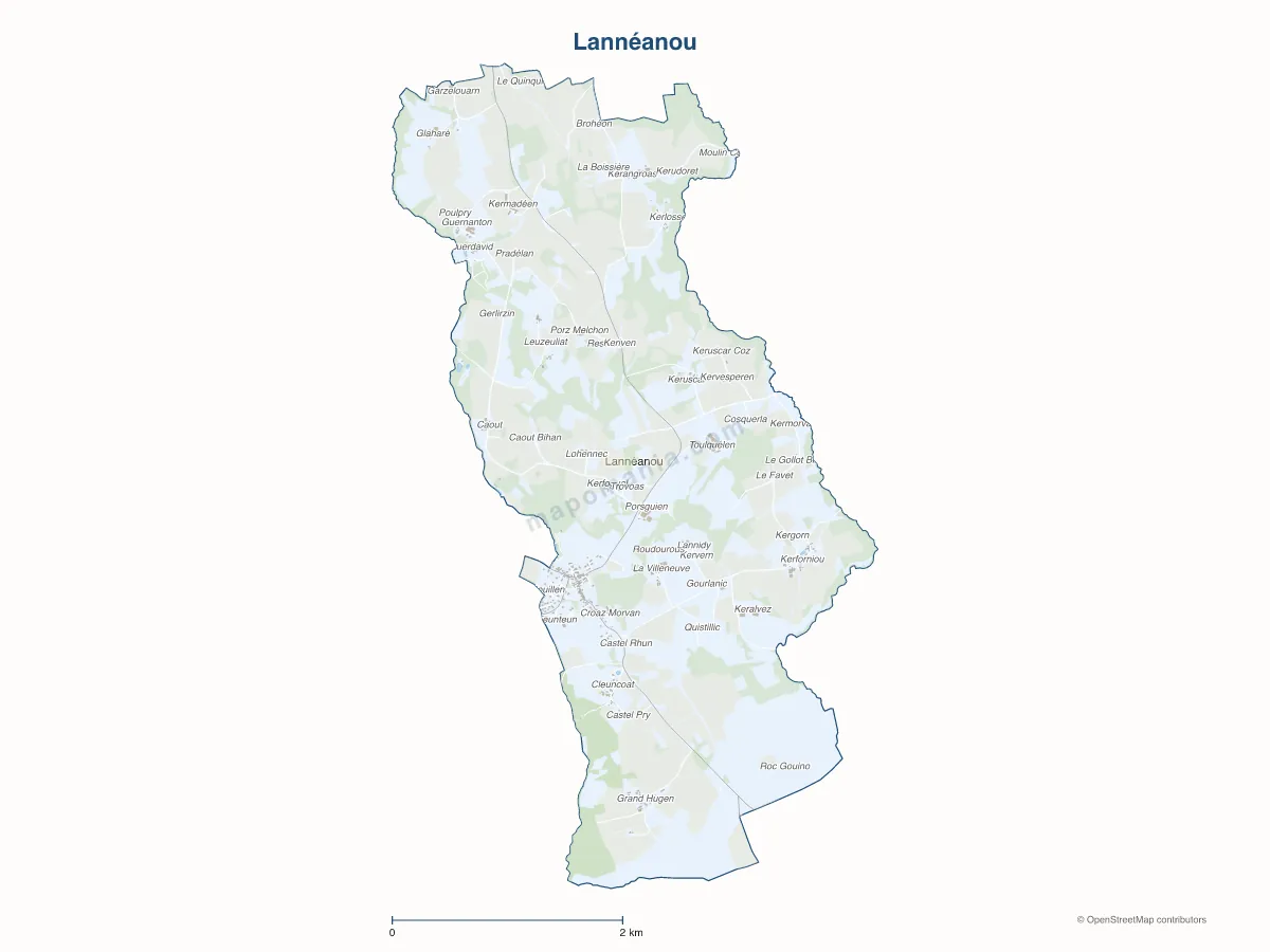 Carte de Lannéanou à personnaliser