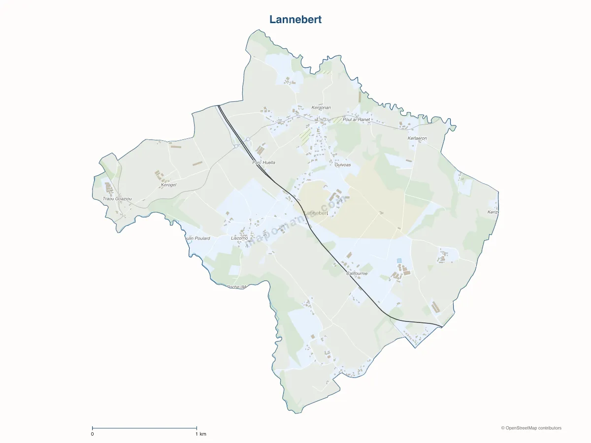 Carte de Lannebert à personnaliser