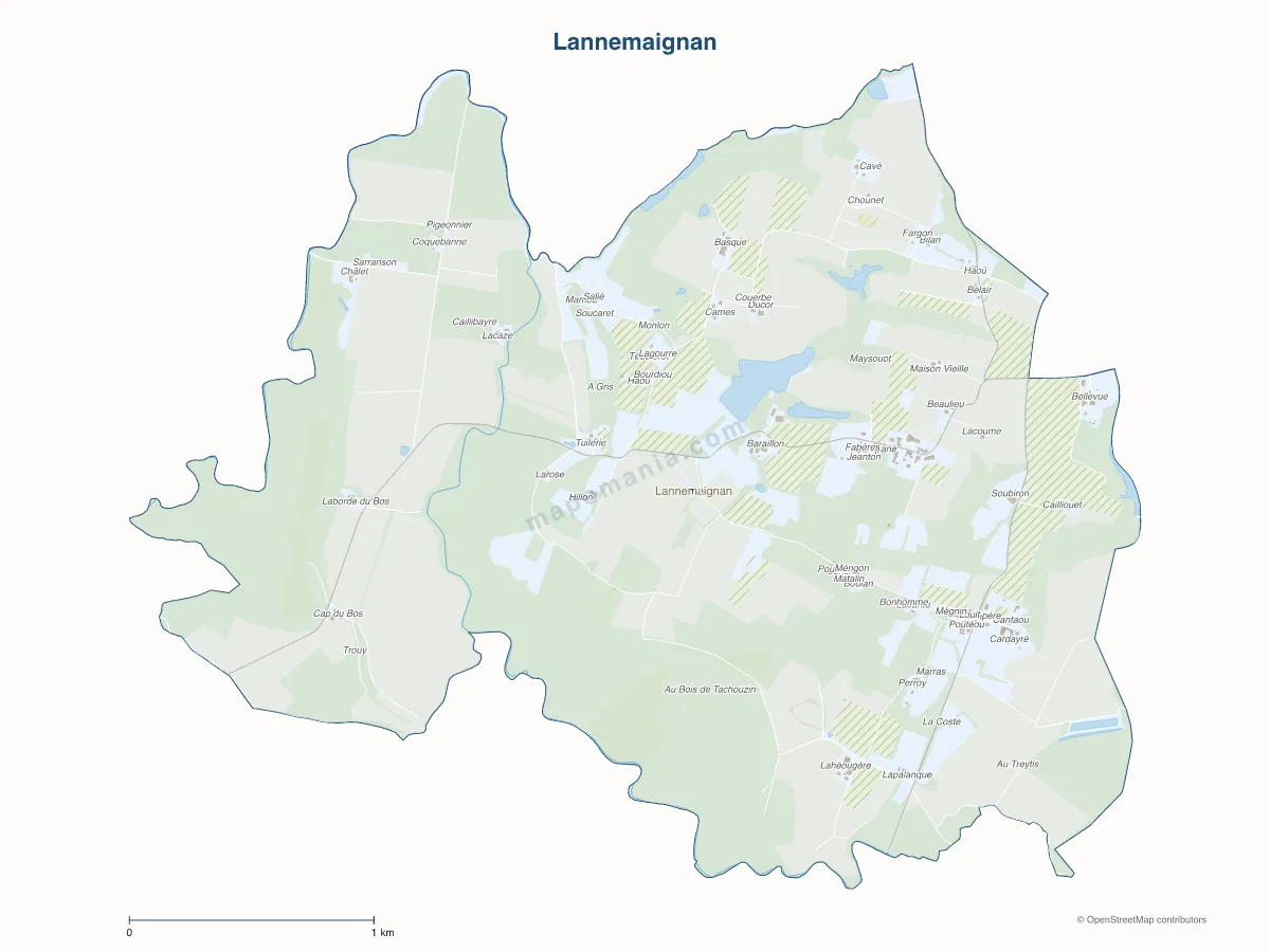 Carte de Lannemaignan à personnaliser
