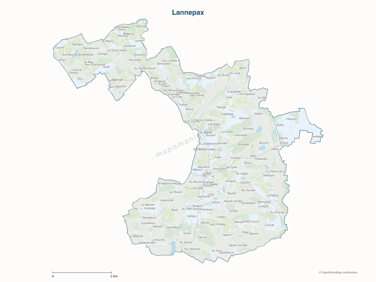 Carte de Lannepax à personnaliser