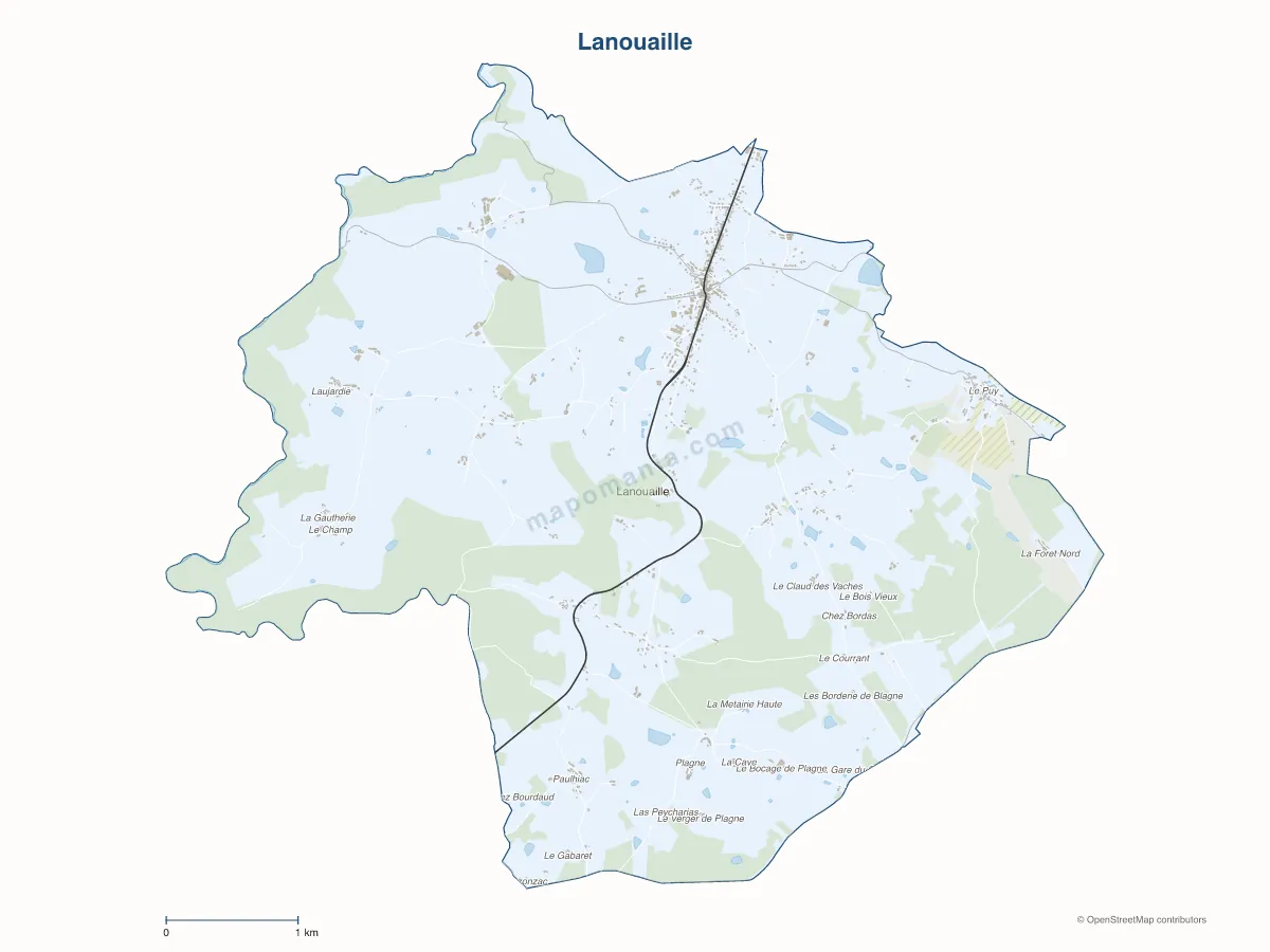 Carte de Lanouaille à personnaliser