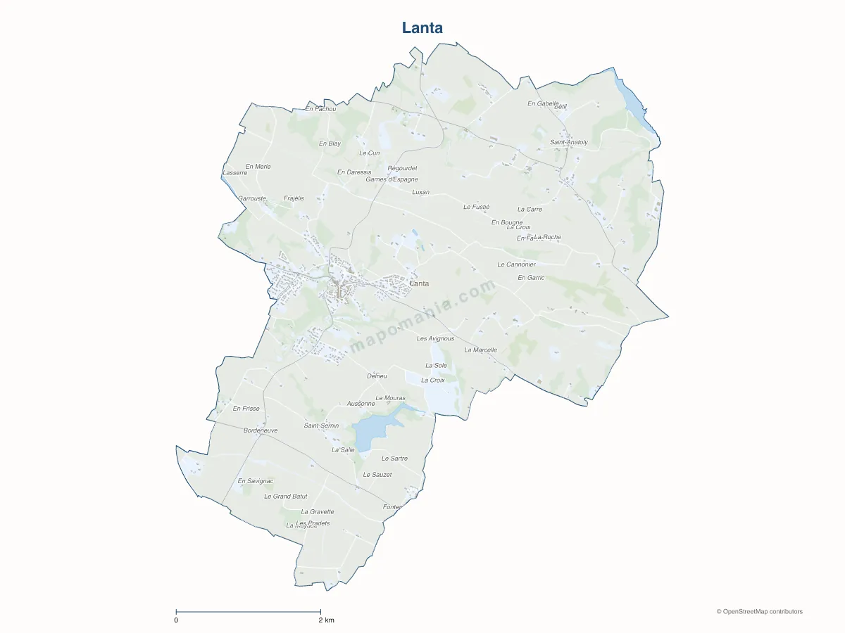 Carte de Lanta à personnaliser