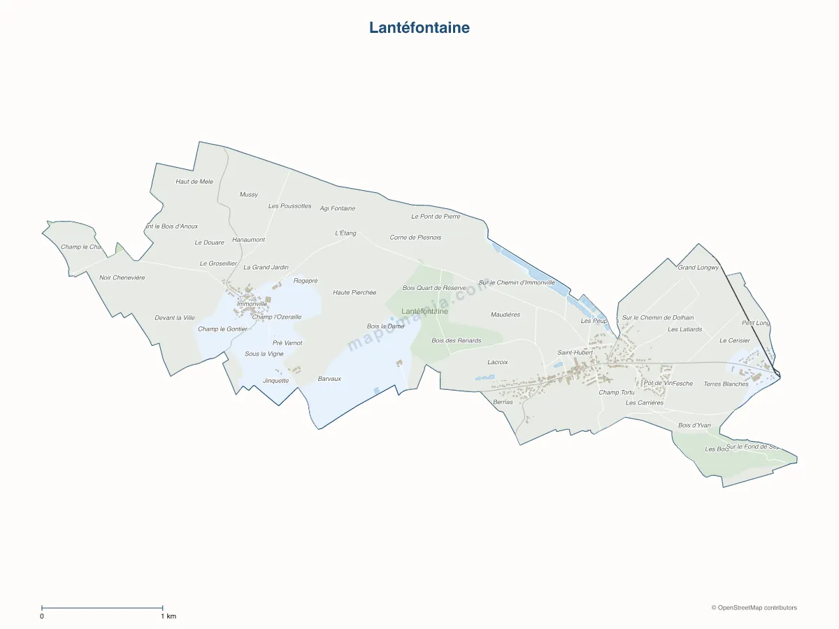 Carte de Lantéfontaine à personnaliser